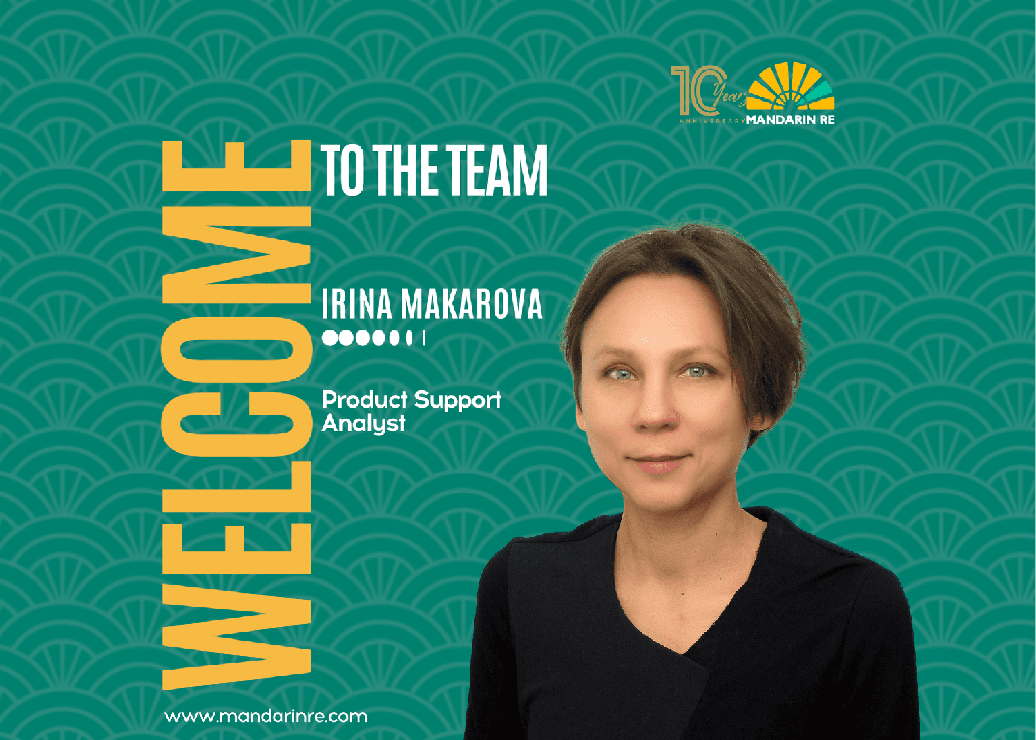 Mandarin Re Welcomes Irina Makarova as Product Support Analyst